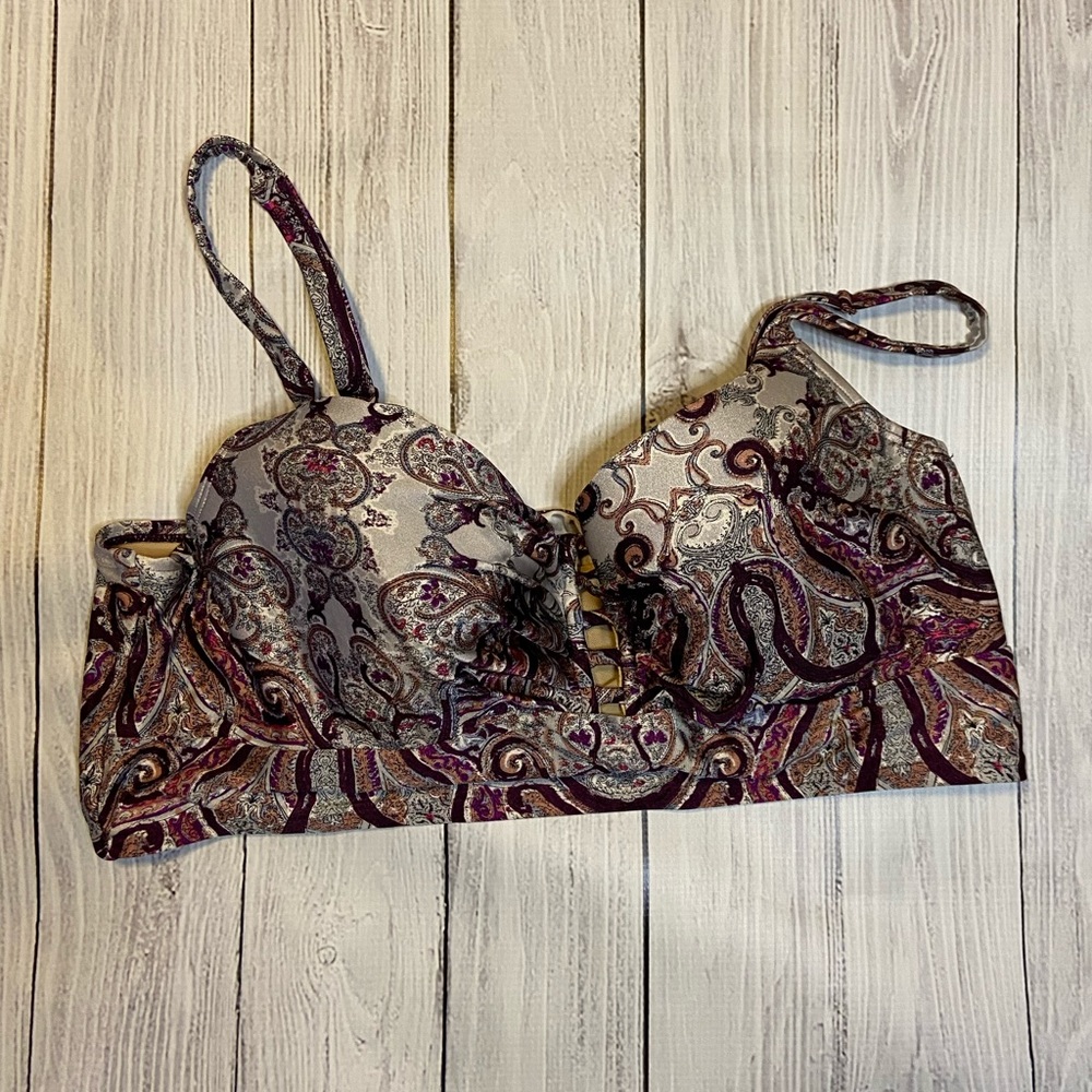 NWT Cacique Swim Lightly Lined Balconette Top 42C